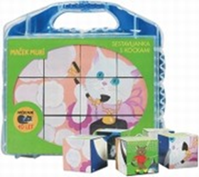 Maček Muri Sestavljanka S Kockami